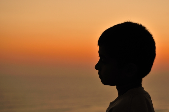 Silhouette of boy