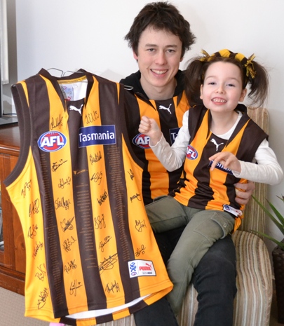 Hawthorn FC and Australian Children's charity I Give A Buck! are working to raise funds for Rett's Syndrome sufferer Maddy
